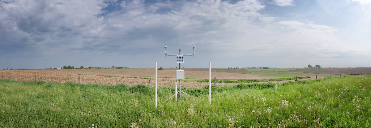 A weather station on Maas farm