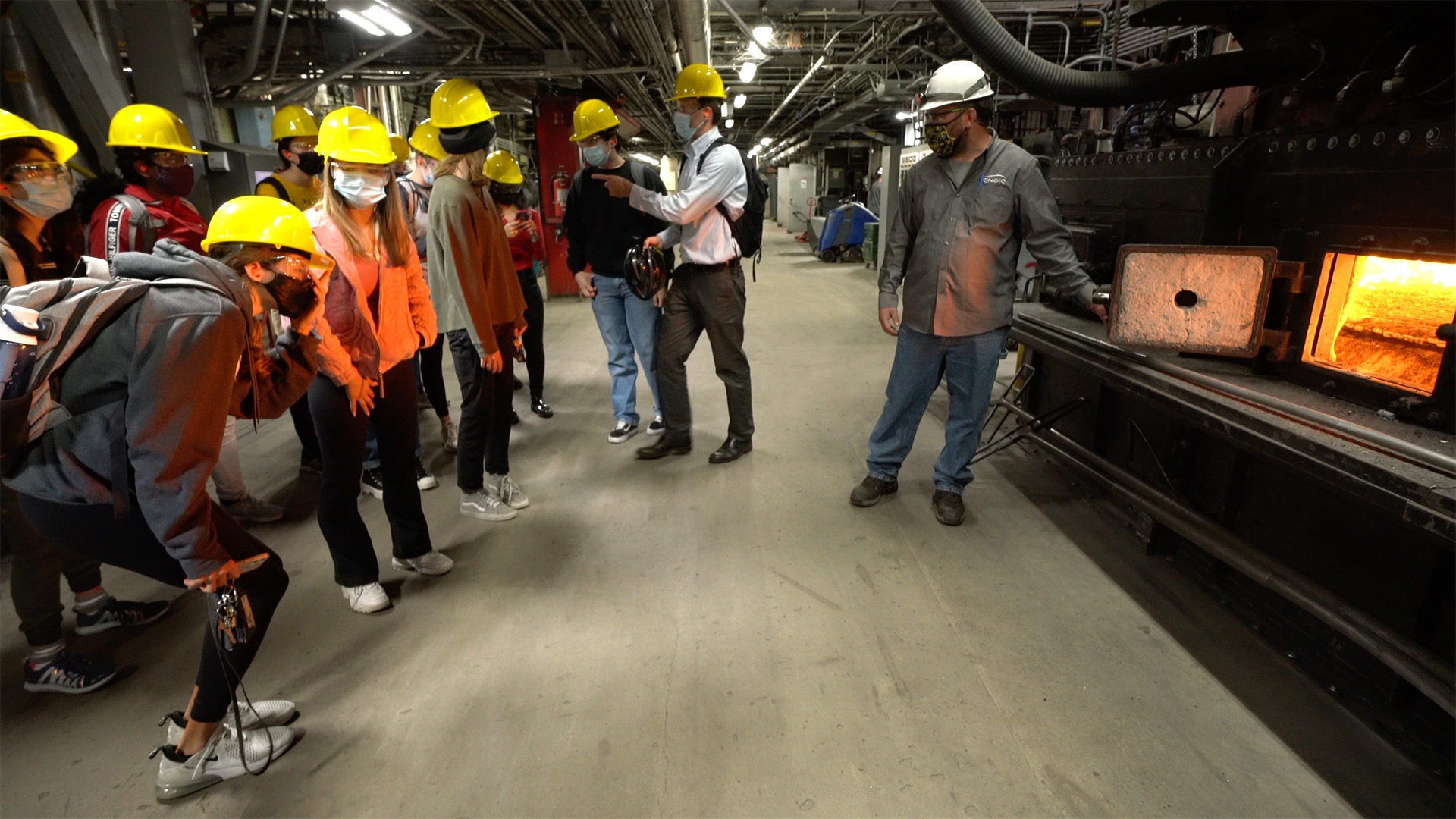 university of iowa students at the ui power plant