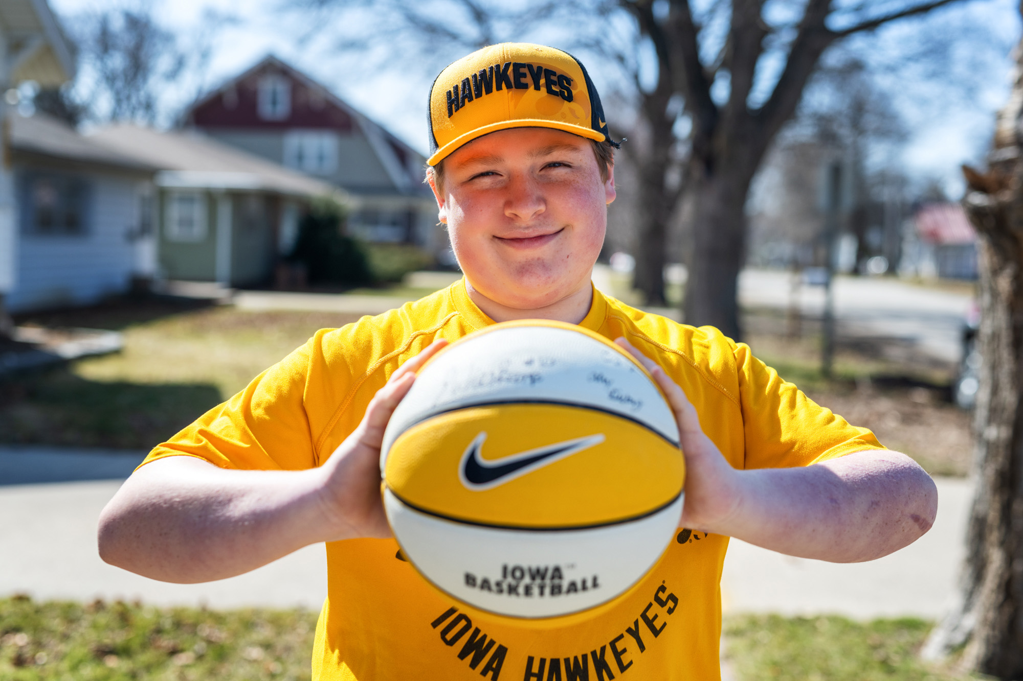 Todd Peters holding a basketball