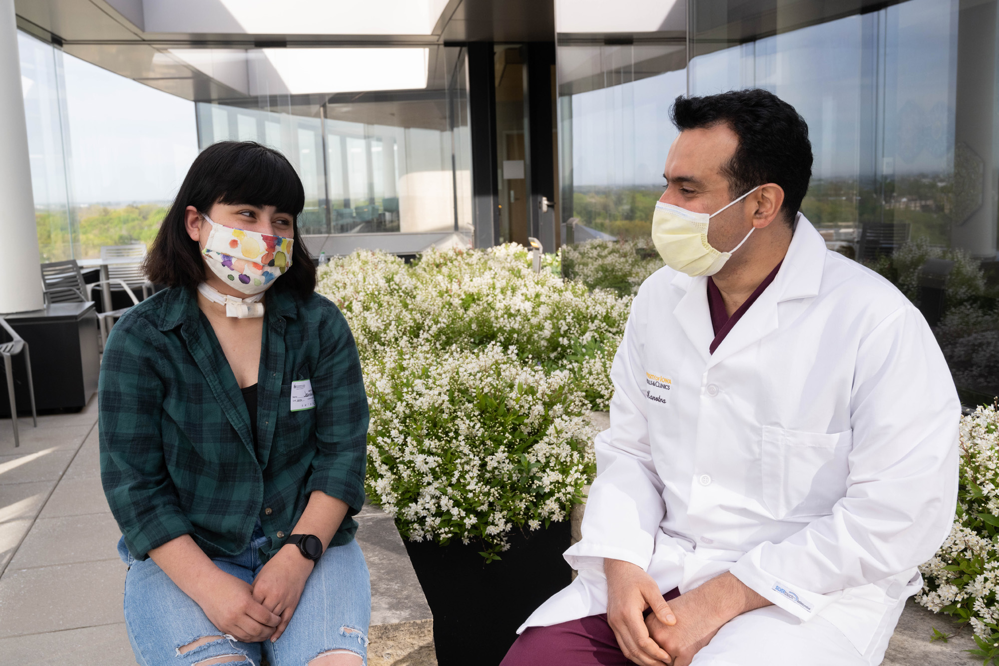 Iowa teen Nina Alvarez with otolaryngologist Sohit Kanotra