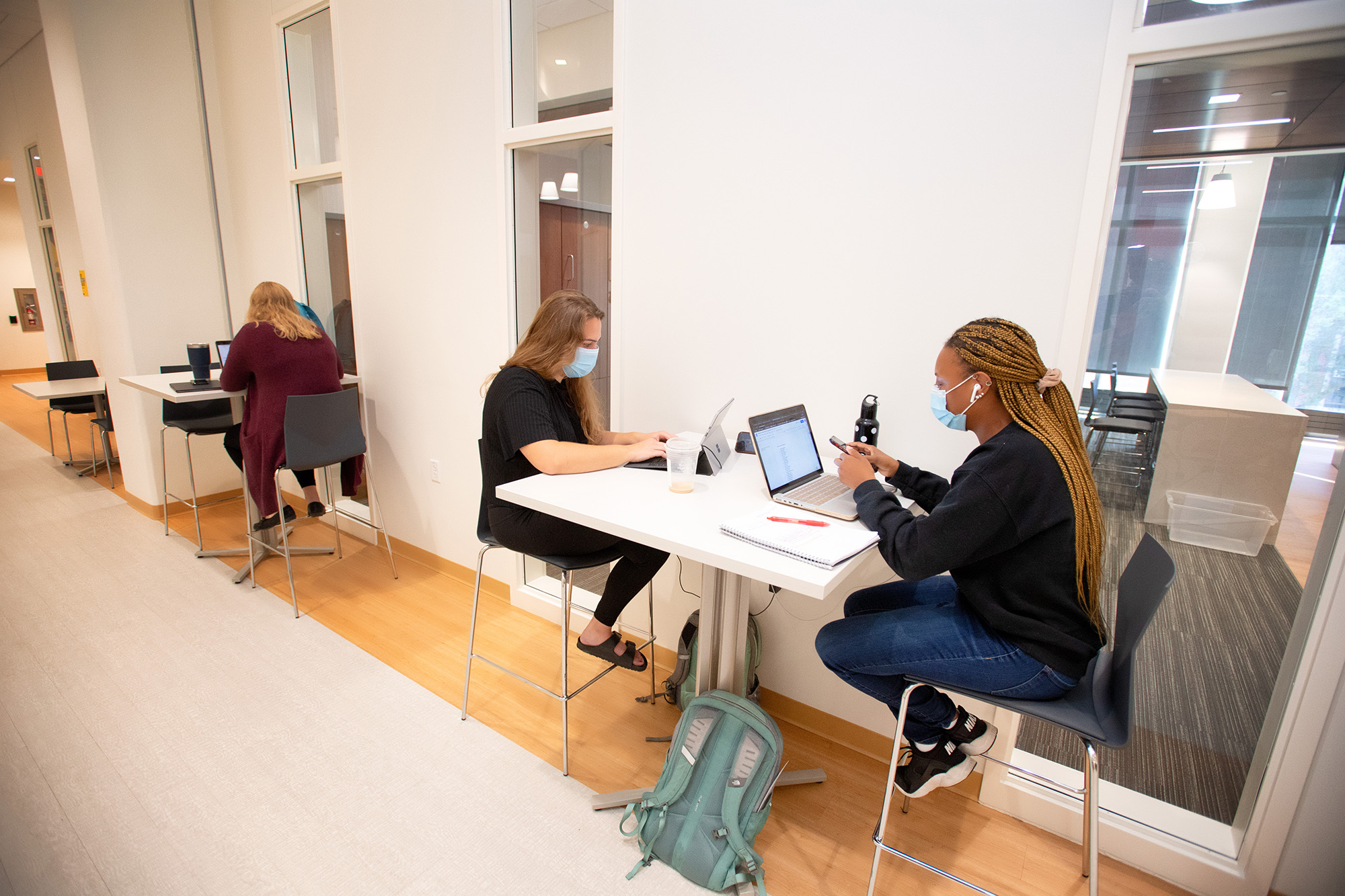 students studying in the University of Iowa College of Pharmacy Building