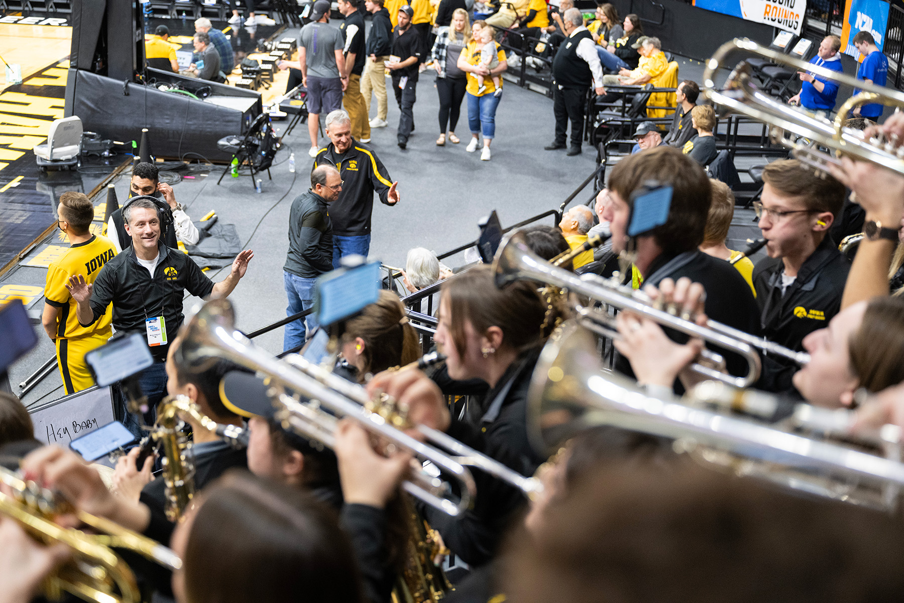 Iowa Pep Band performs in Carver-Hawkeye Arena