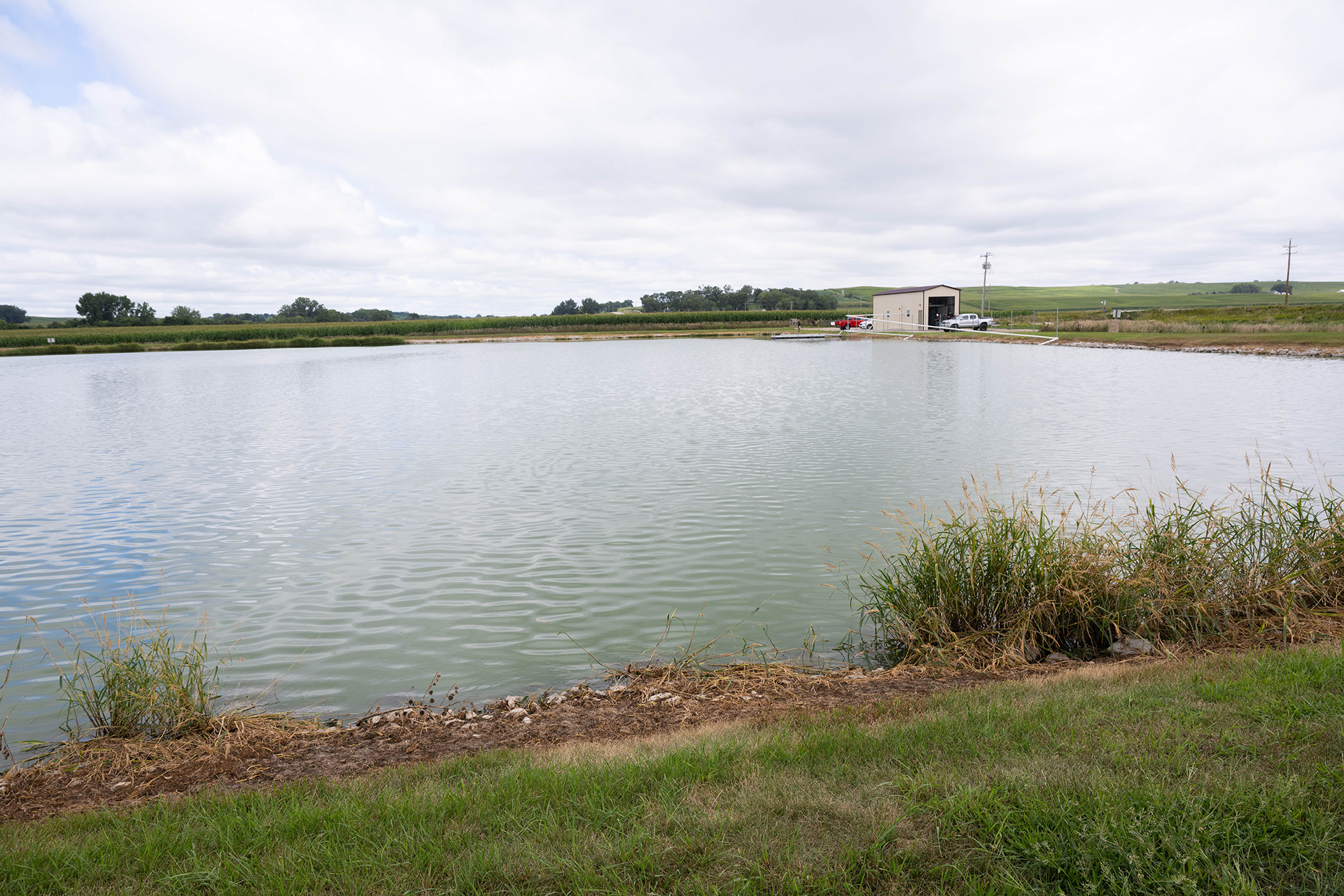 A photo overlooking a lagoon