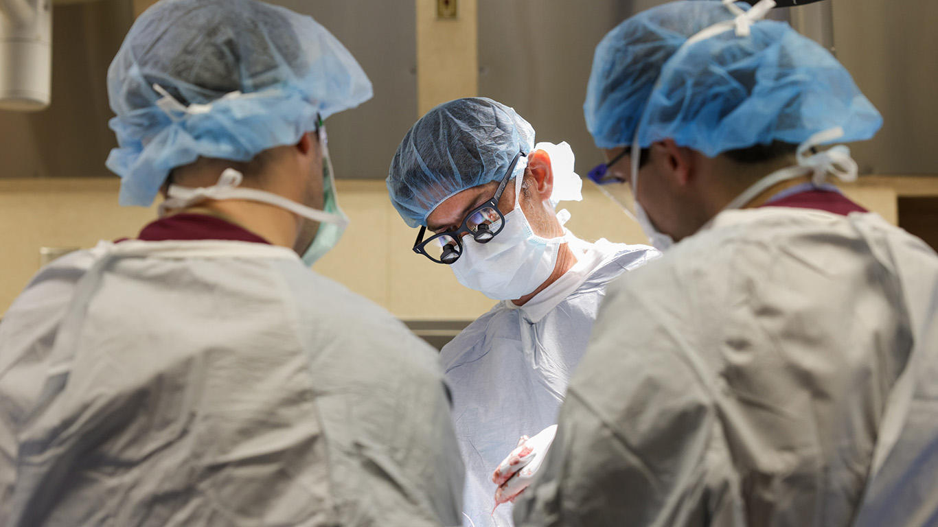 surgeons in an operating room