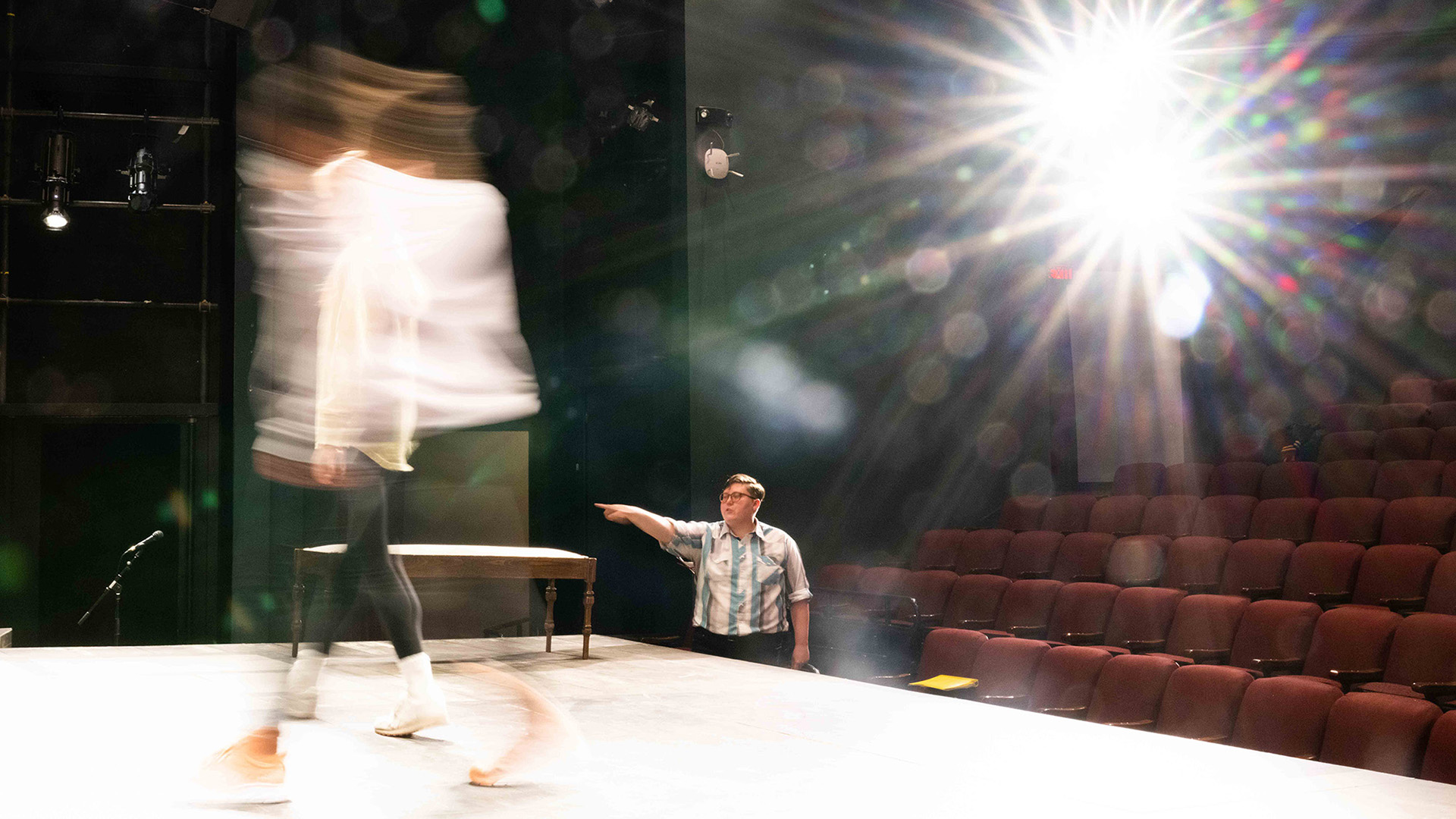 ann kreitman directing a performer