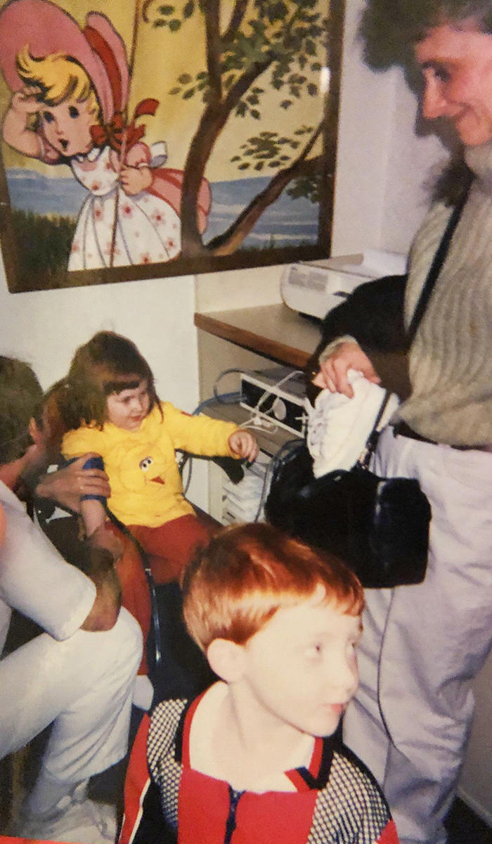 A patient receiving care