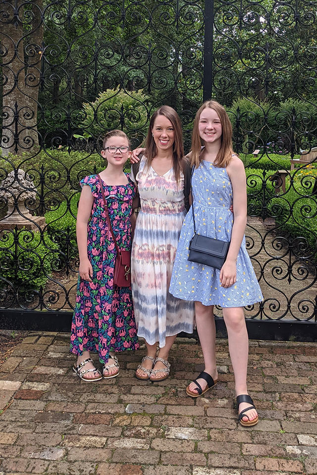 A mother and her two daughters 