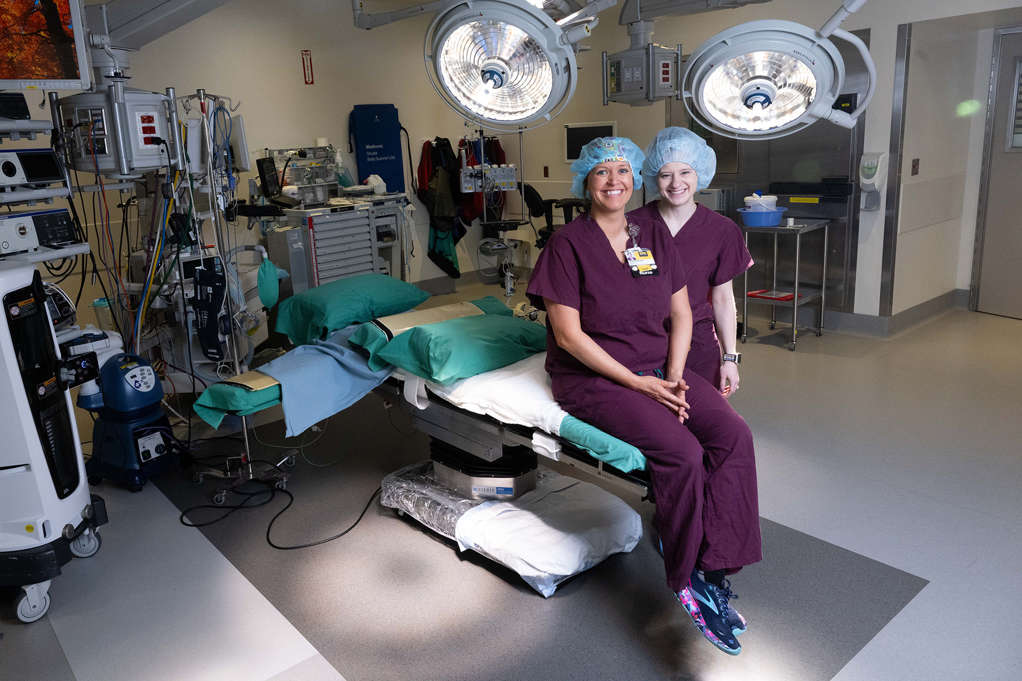 two nurses in an operating room