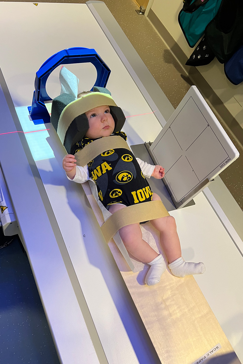 Bodhi Dorton is seen at University of Iowa Health Care Stead Family Children's Hospital.