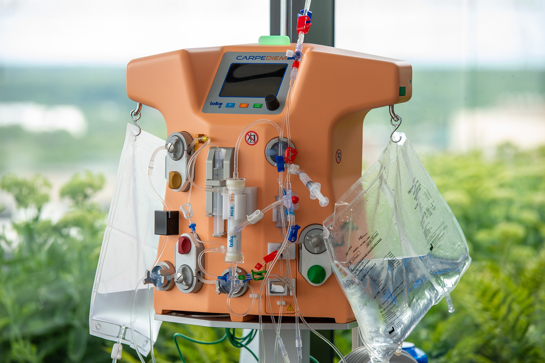 a machine used in dialysis treatments for infants