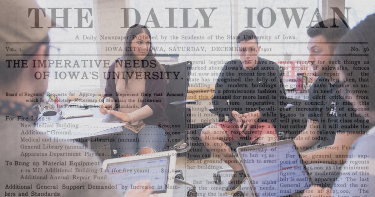 Daily Iowan budget meeting photo illustration