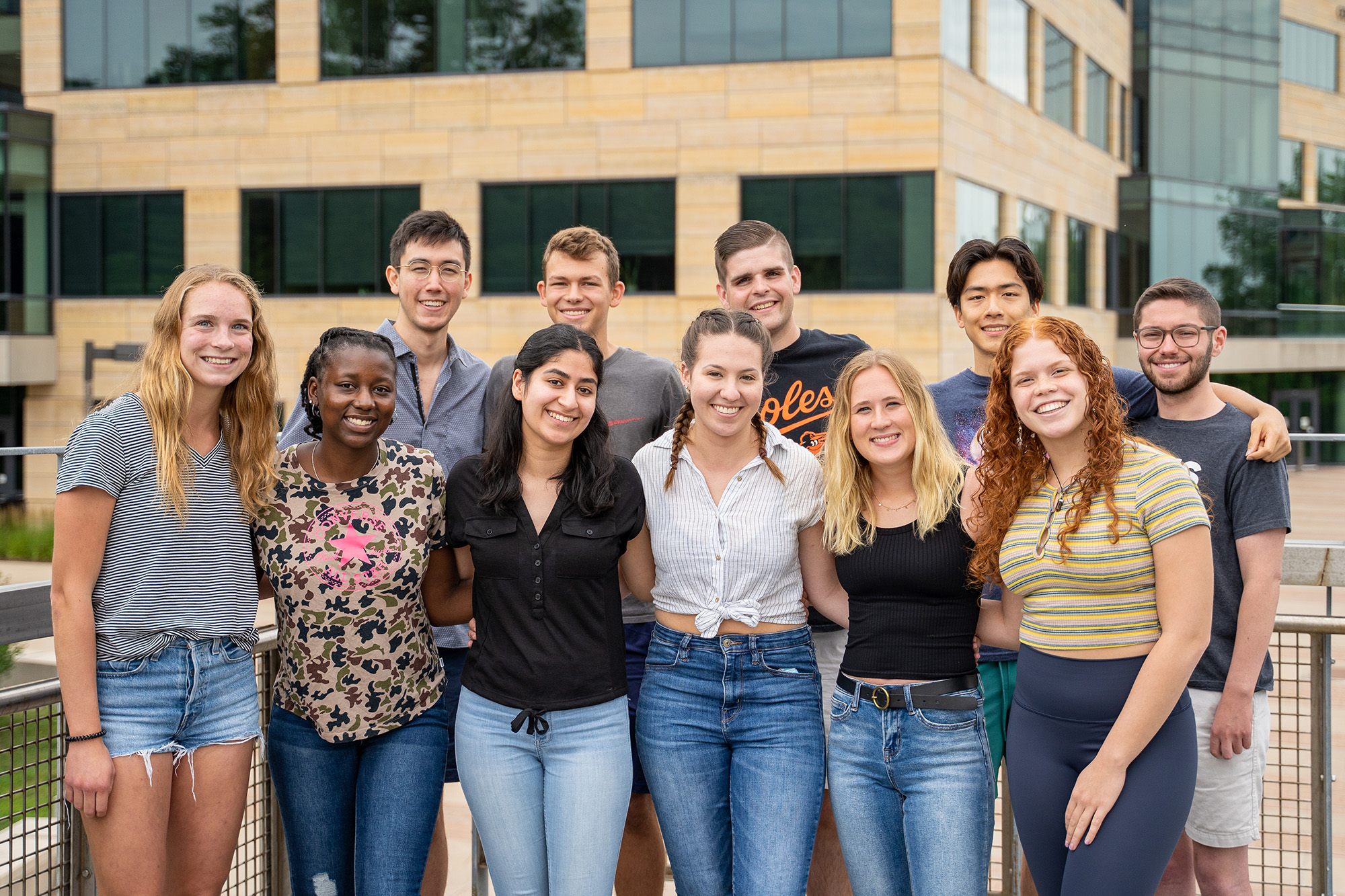 Iowa Summer Institute in Biostatistics participants stand together on the University of Iowa campus