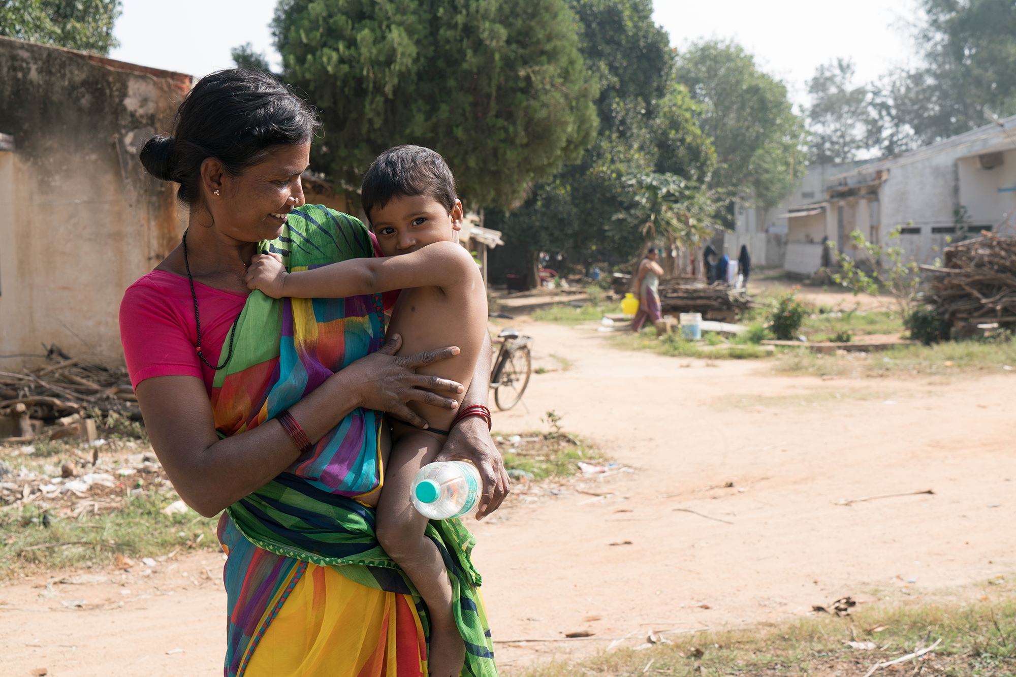 woman and child in india