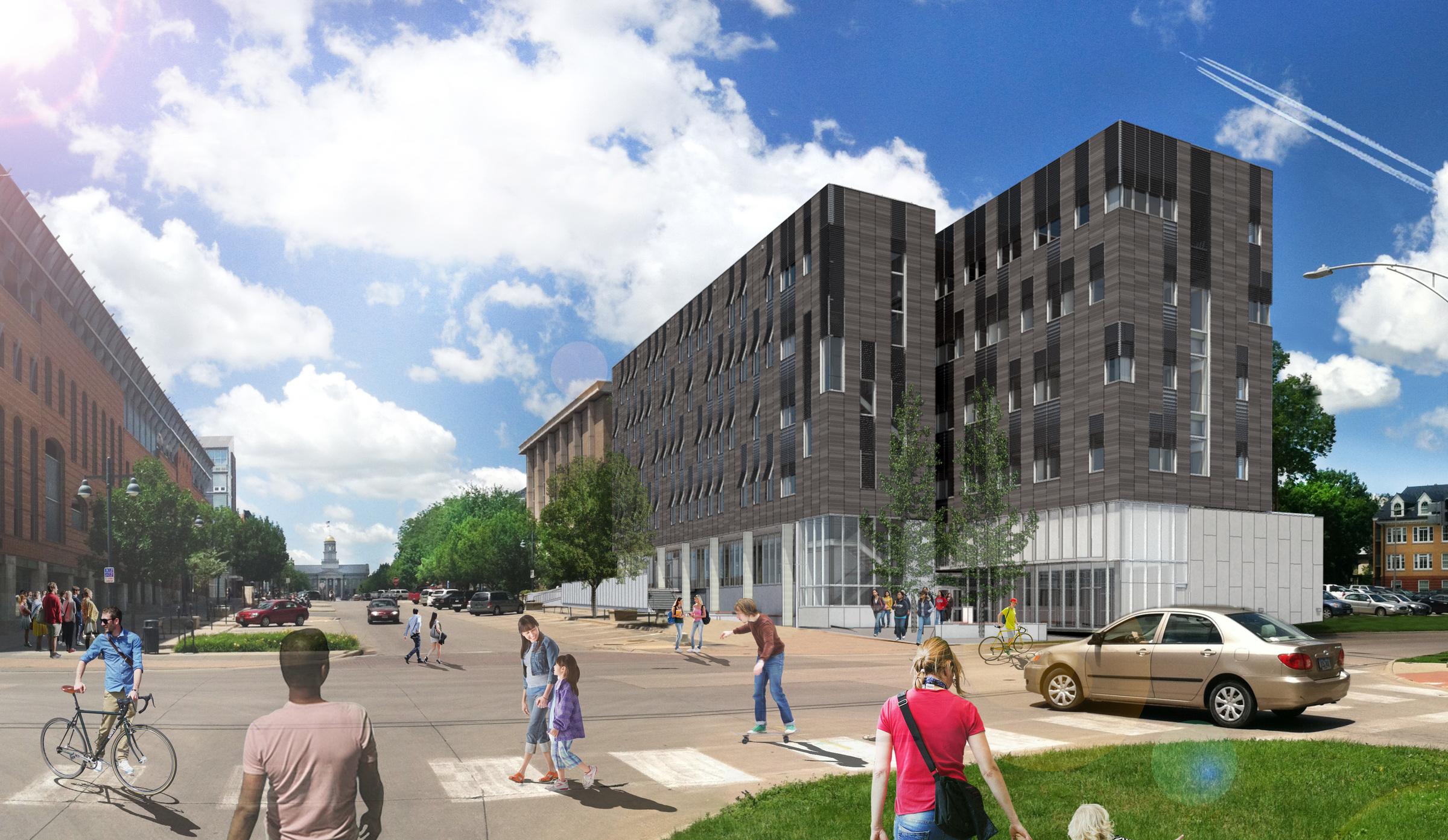 Architectural rendering of new Psychological and Brain Sciences building