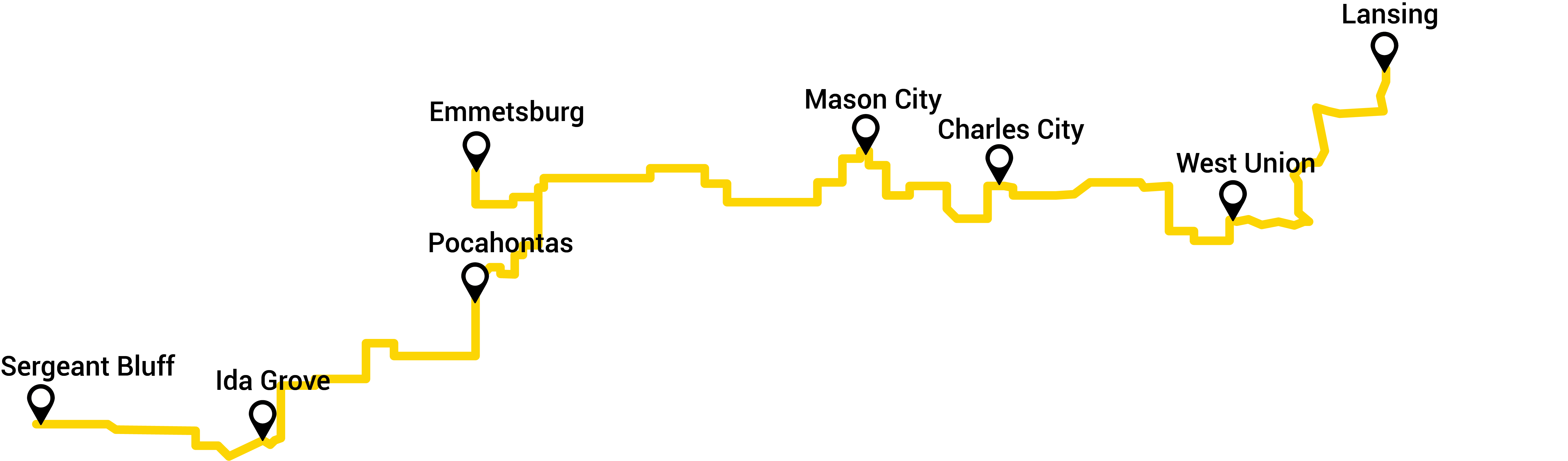 the RAGBRAI route for the 2022 ride