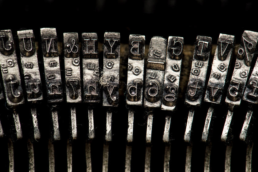 Typewriter key detail