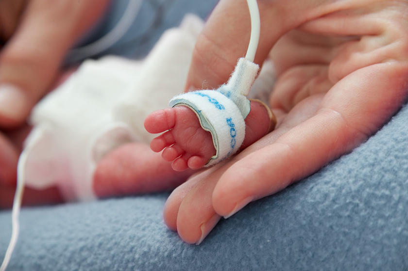 the foot of a preemie
