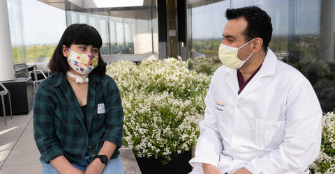 Iowa teen Nina Alvarez with otolaryngologist Sohit Kanotra