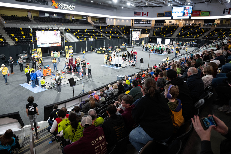 a shot of the arena where the competition takes place