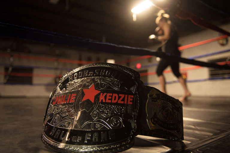 A shiny title belt