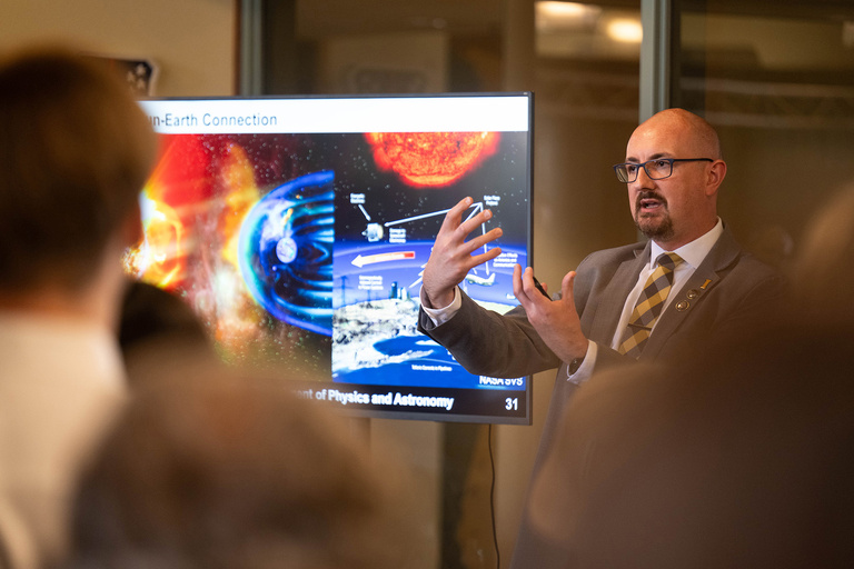 David Miles giving a presentation