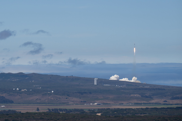 a rocket ascending