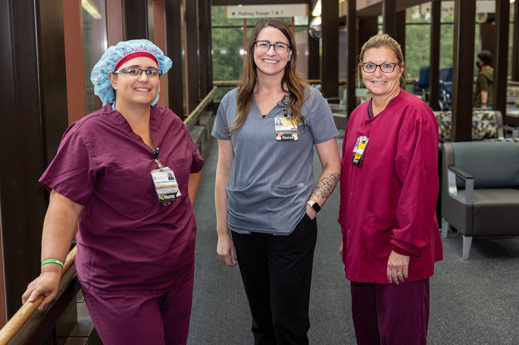 three nurses at university of Iowa hospitals and clinics