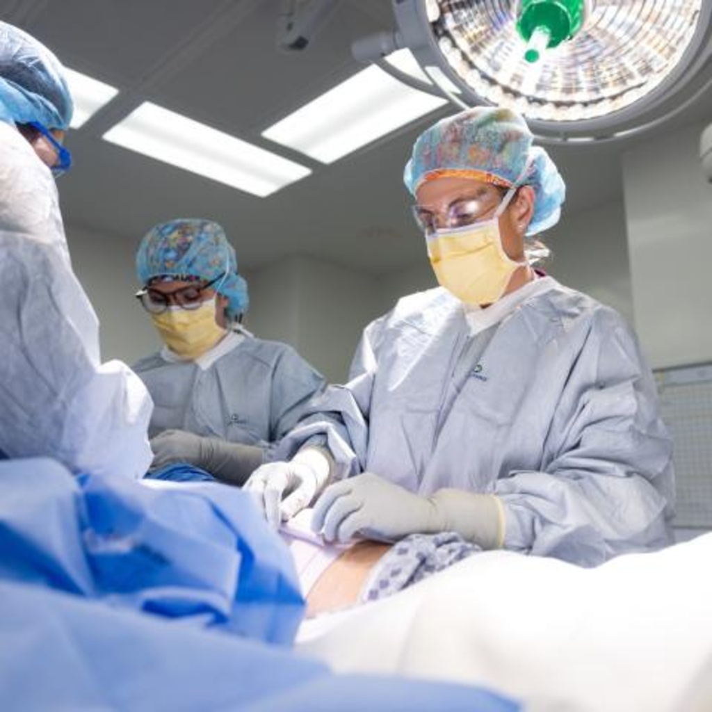 health care professionals in an operating room