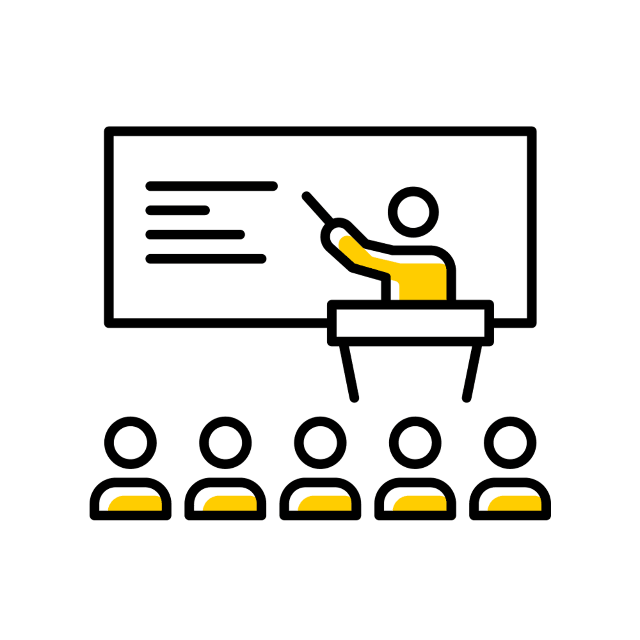 classroom presentation icon