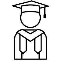 black graduate icon