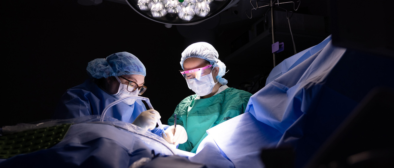 Surgeons performing an operation