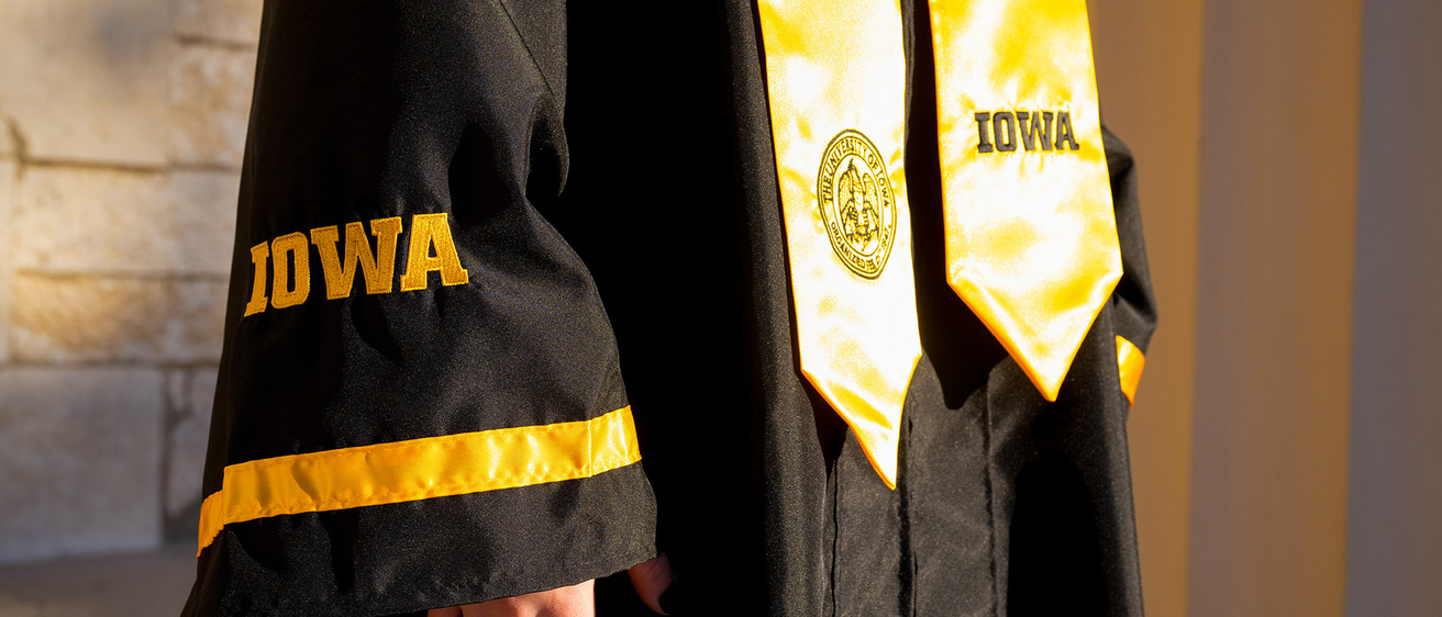 a graduate wearing commencement regalia
