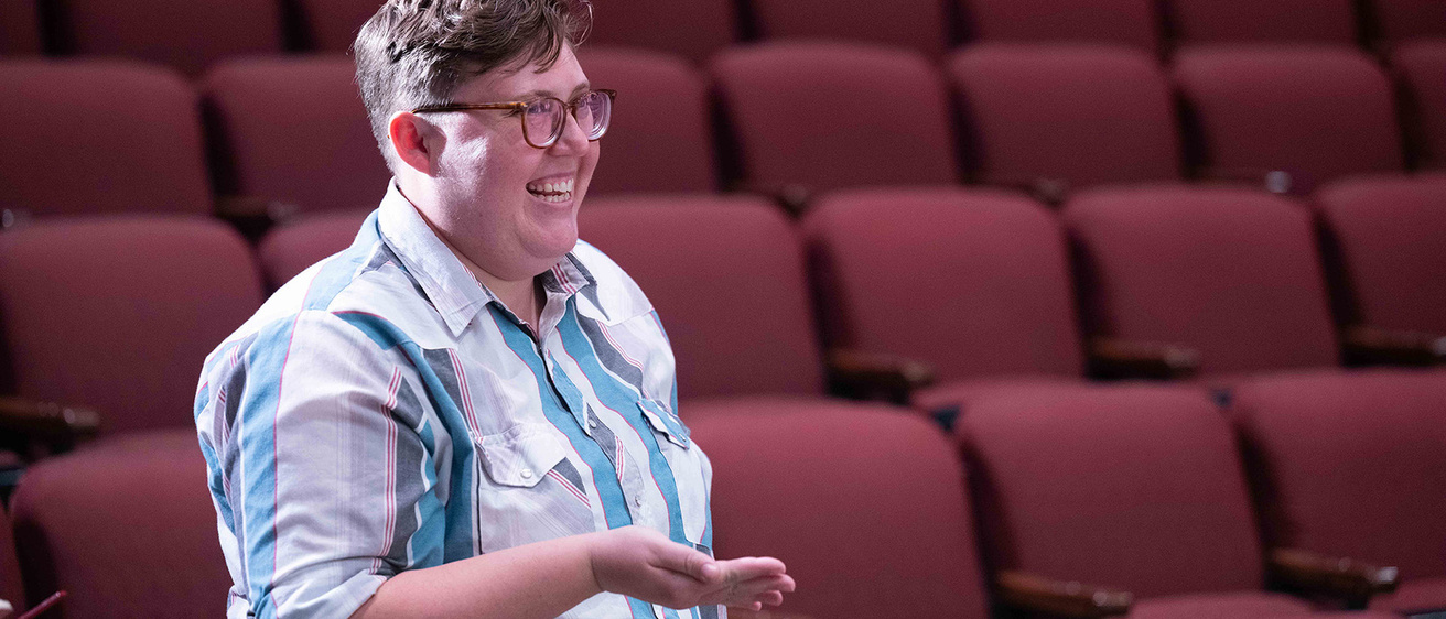 ann kreitman in a theater