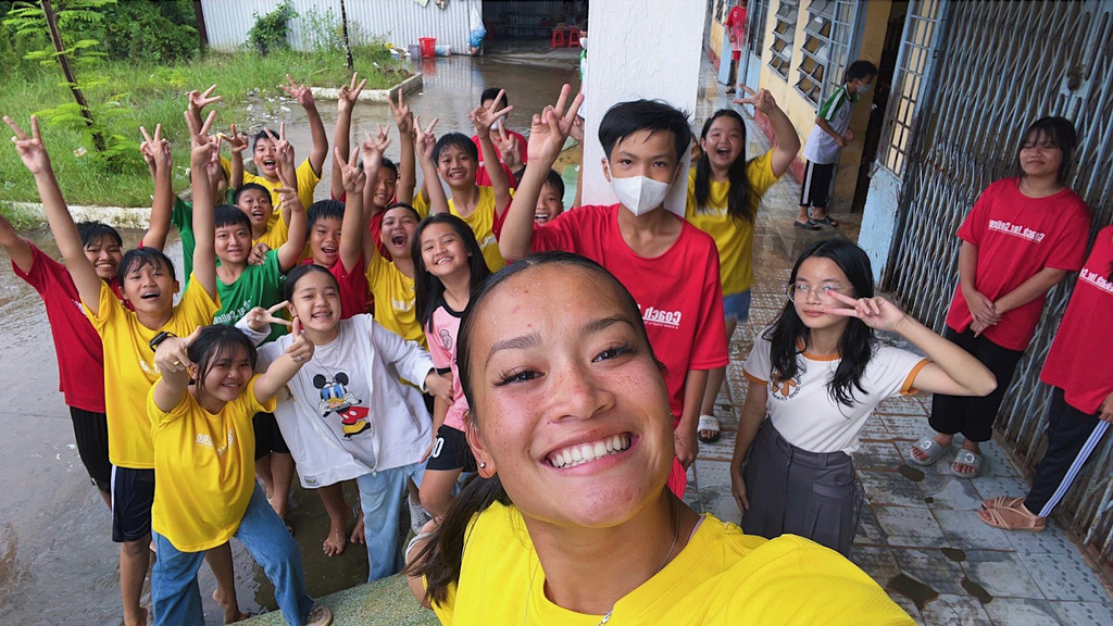 A group of kids and their teacher