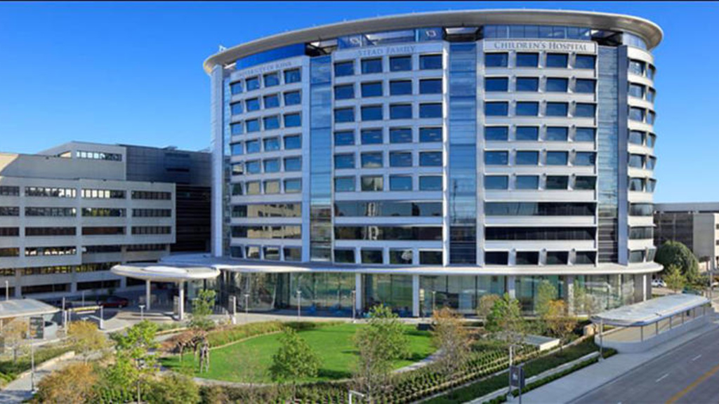 An arial view of a children's hospital