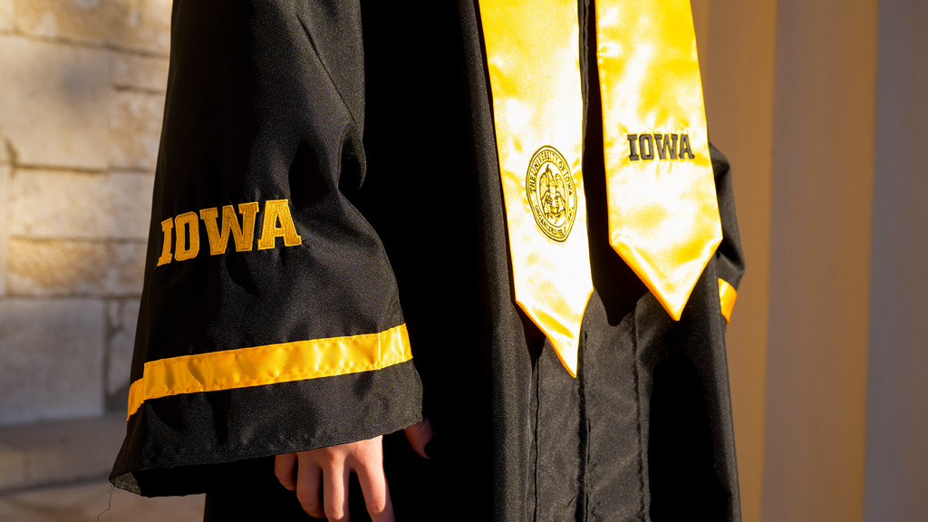 a graduate wearing commencement regalia