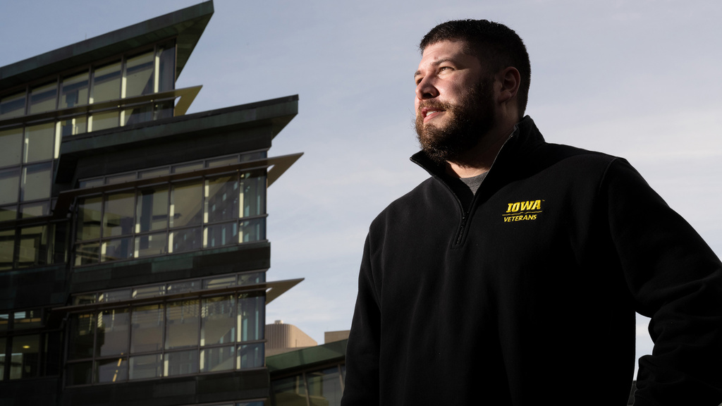 Jacob Schillo on the UI campus