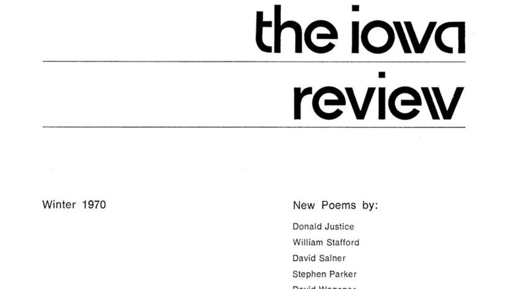 Front cover of the Iowa Review