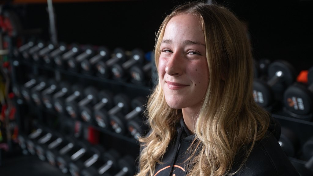 eve skrocki in a workout room