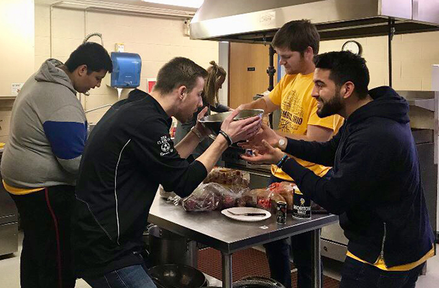 University of Iowa students participate in an Alternative Spring Break project in Columbus